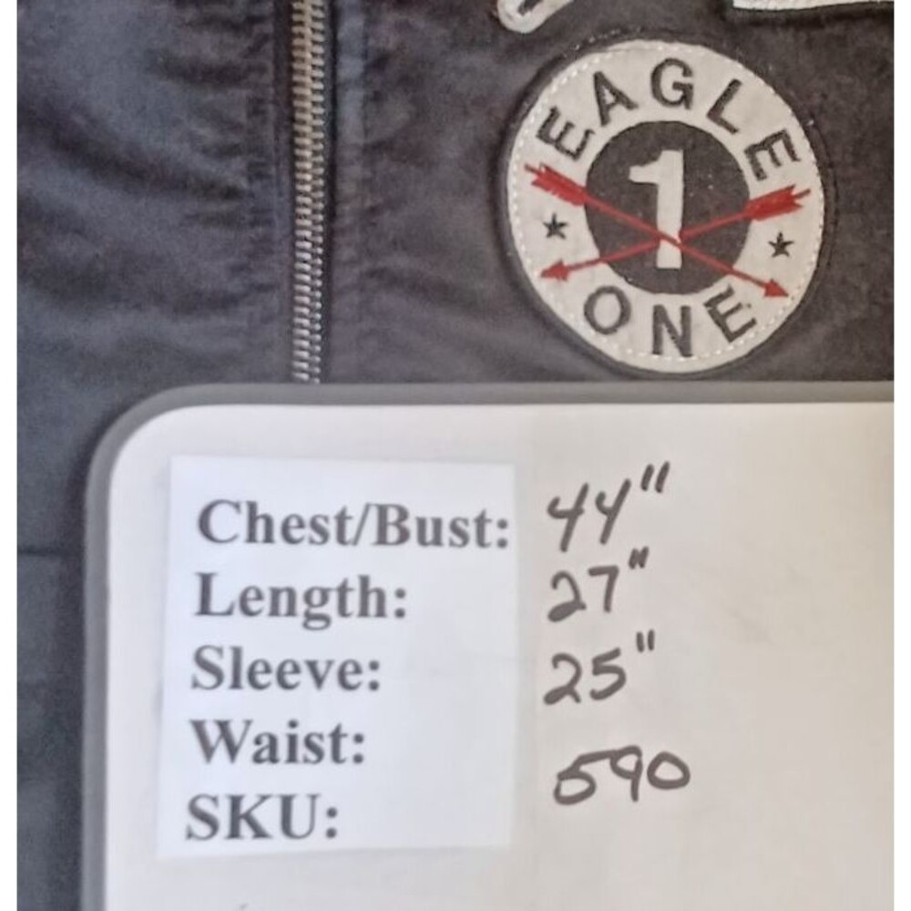 Bleecker & Mercer Sz Large Men Bomber‎ Jacket w/Patches Pilot Military Aviation - Picture 14 of 14
